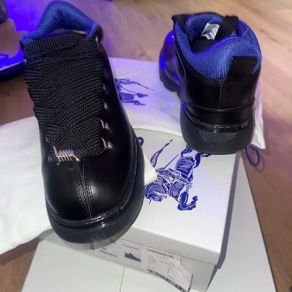 Men's Burberry Black and Blue shoes NEW